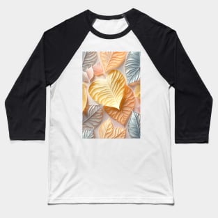 Array of translucent fall leaves shaped as hearts - Valentines theme ! Baseball T-Shirt